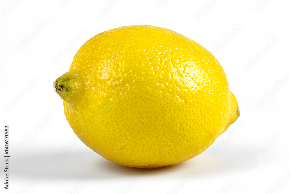 Sliced lemon isolated on white background representing freshness and culinary use Sliced lemon isolated on white background representing freshness and culinary use