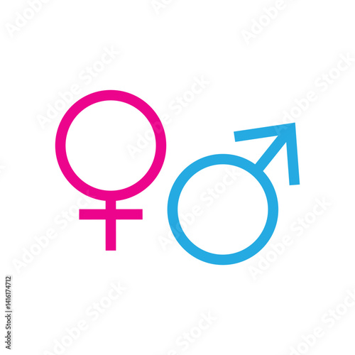 Gender icon. Male female gender icon set. Gender symbol vector illustration. 