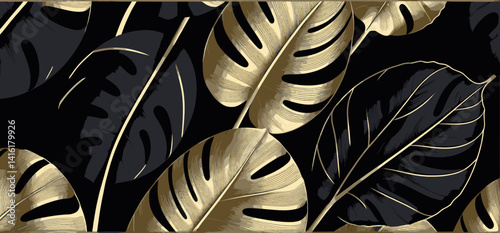 Black_and_Gold_Monstera_Leaves_Wallpaper_Tropical_Pattern_Elegant_Design_Lush_Foliage_Exotic_Plants_Dark_Background_Modern_Botanical_Art_Luxury_Home_Decor