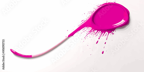 Abstract color wall painting brush stoke paint surface texture isolated on white background.	
