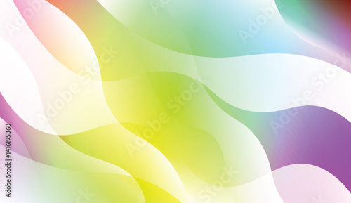 Wavy Background. For Design Flyer, Banner, Landing Page. Vector Illustration with Color Gradient.