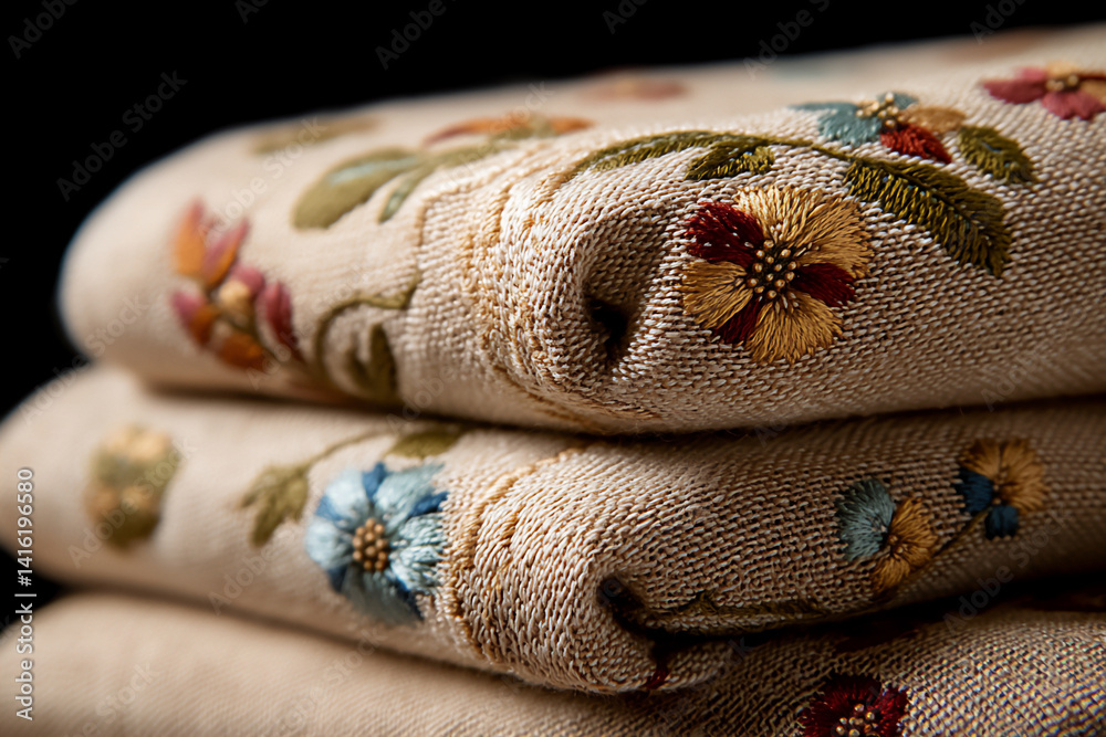 Fototapeta premium ancient textile embroidery,