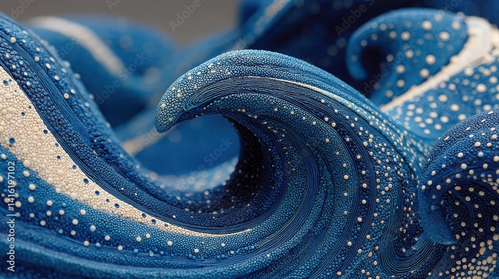 Obraz premium a blue and white swirl with many small dots,stock image