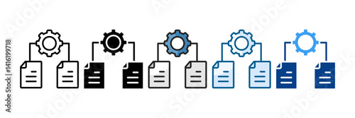 Data Integration Icon Set Multiple Style Collection