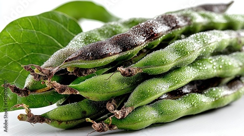 a Broad Beans, isolated on white background,photo stock