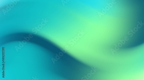 Vibrant aqua green gradient wave provides fresh tech backdrop for corporate openers, app demos and eco branding
