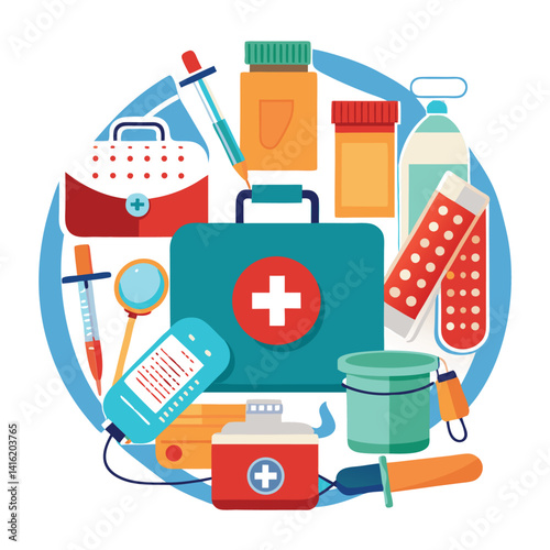 gauze nurse equipment isolated on white background
