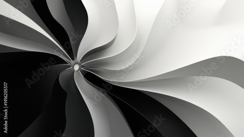 Black and white swirl with spiral center