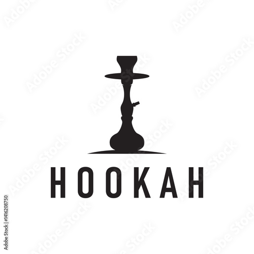 Old retro vintage design hookah logo shisha bar concept simple minimalist retro illustration templet symbol brand bar, restaurant, shop, and business brand