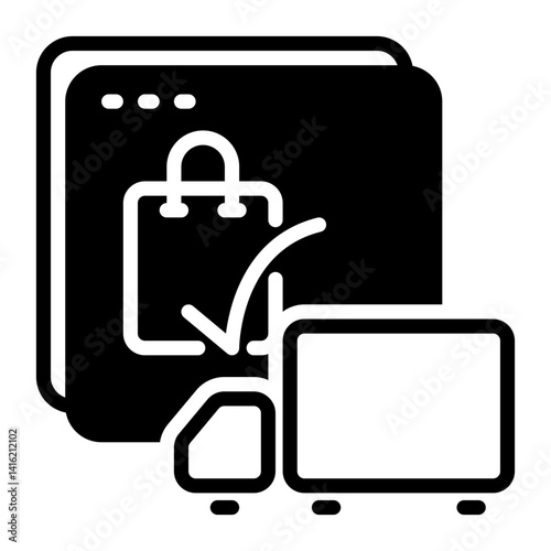 delivery truck icon, glyph icon style