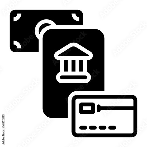 cashless icon, glyph icon style