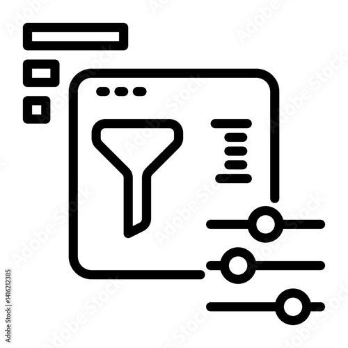 Filter icon, line icon style