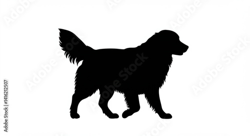A silhouette of a Labrador Retriever.