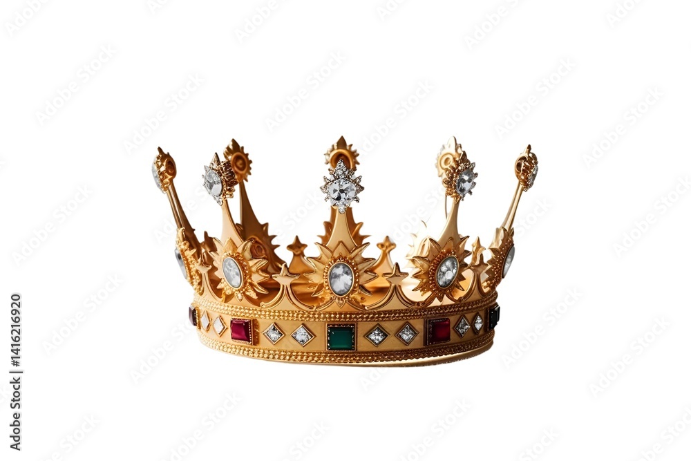 Fototapeta premium golden crown isolated on transparent background