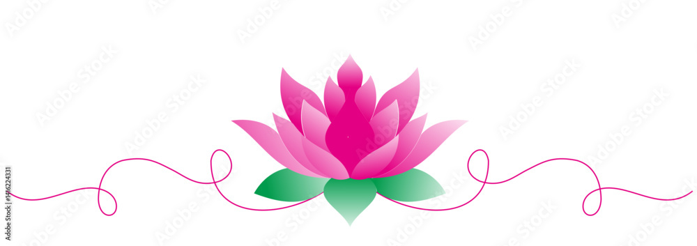 Lotus flower line art vector illustration, vesak day element design Lotus flower line art vector illustration, vesak day element design
