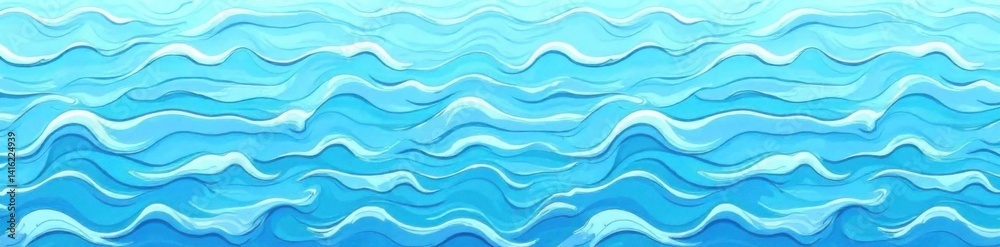 marine seamless pattern with stylized waves on a light blue background, soothing seaweed, natural fiber background marine seamless pattern with stylized waves on a light blue background, soothing seaweed, natural fiber background