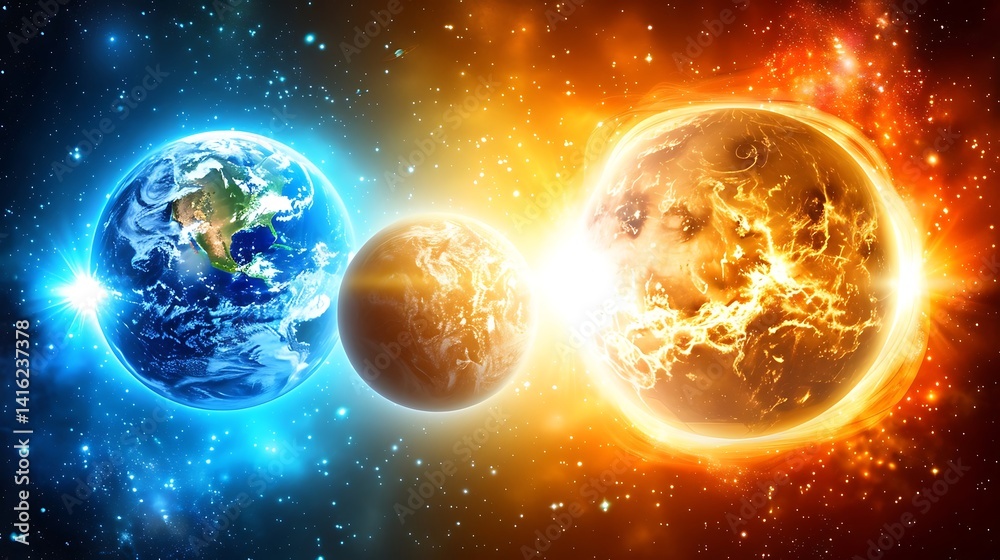 Stellar Arrangement: A Vibrant Depiction of Cosmic Bodies in the Universe Stellar Arrangement: A Vibrant Depiction of Cosmic Bodies in the Universe