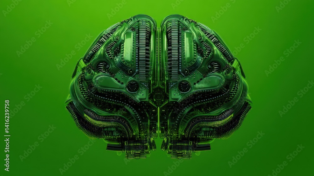 A futuristic depiction of a brain made of circuits, symbolizing artificial intelligence and technological advancement. A futuristic depiction of a brain made of circuits, symbolizing artificial intelligence and technological advancement.