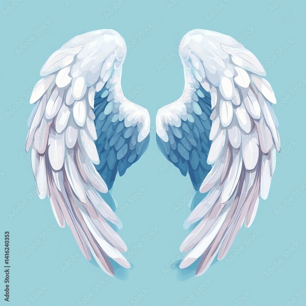 Obraz premium vector illustration of an angel wings
