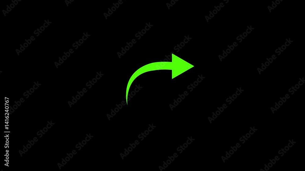 Right turning directional road arrow. share arrow icon animation Right turning directional road arrow. share arrow icon animation
