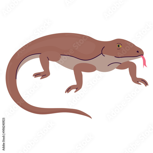 Komodo dragon icon clipart avatar logotype isolated illustration