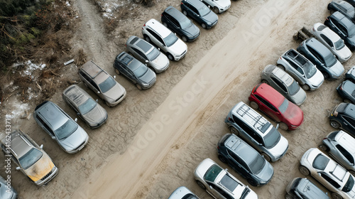 Parking Lot Panorama: An ae...