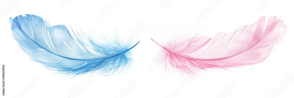 Obraz premium Delicate, contrasting feathers