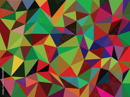 Colorful Polygon Geometric Pattern Background