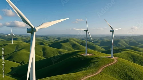 wind turbines farm