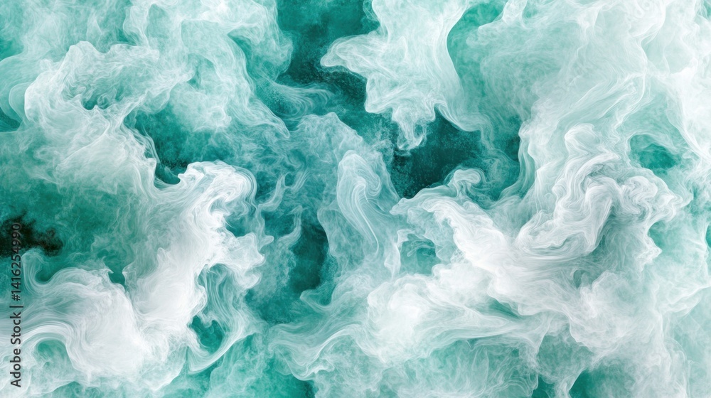 Abstract swirls of turquoise and white create a mesmerizing pattern. Abstract swirls of turquoise and white create a mesmerizing pattern.