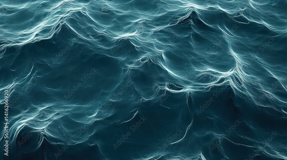 Obraz premium Turbulent ocean waves' intricate surface texture.