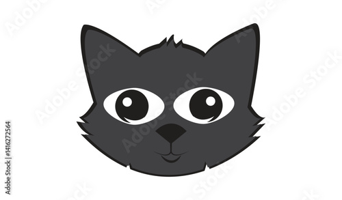 Cat emoji icon vector image.