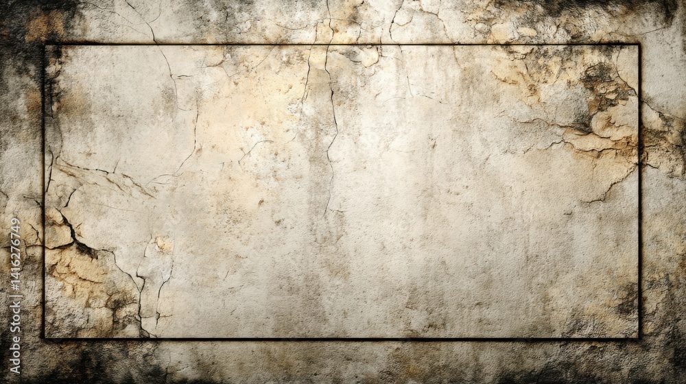 Obraz premium Cracked Stone Texture: A Rustic, Framed Background Image