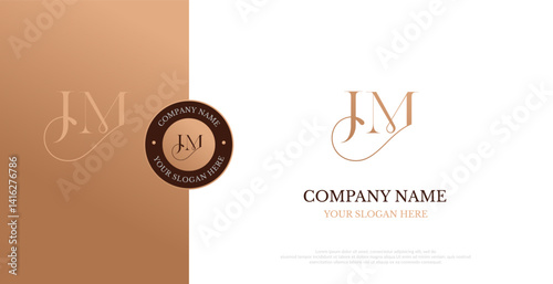 Initial JM Logo Design Vector 