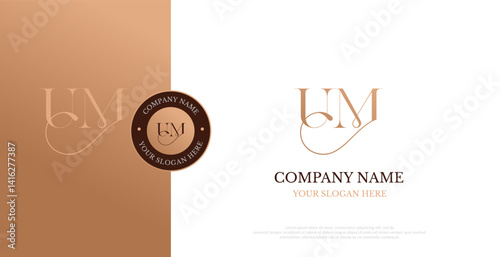 Initial UM Logo Design Vector 