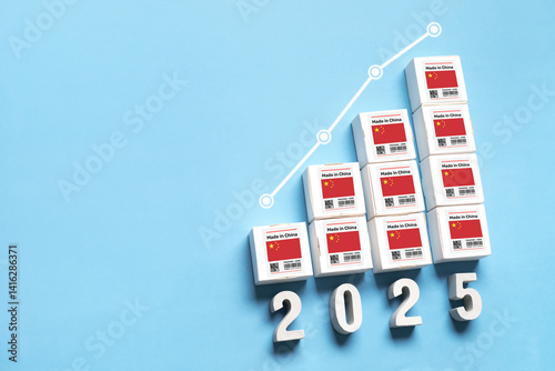Photos Industry market with China Trade war,Import and export or Tariff,Crisis with Liberation Day,strategy and solution plan,Business global or GDP growth