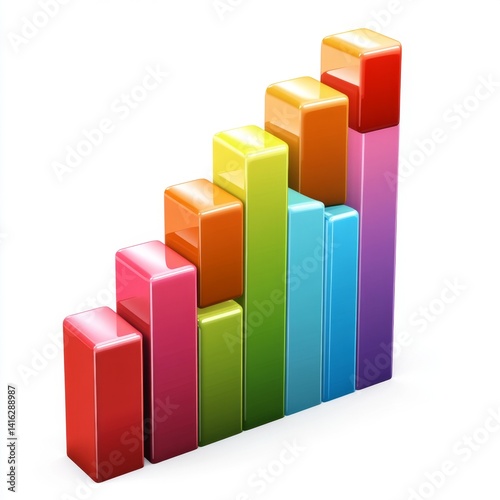 Free Download Colorful ascending bar graph - GFXLoad