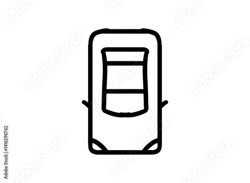 set icon of an Traffic Sign Car