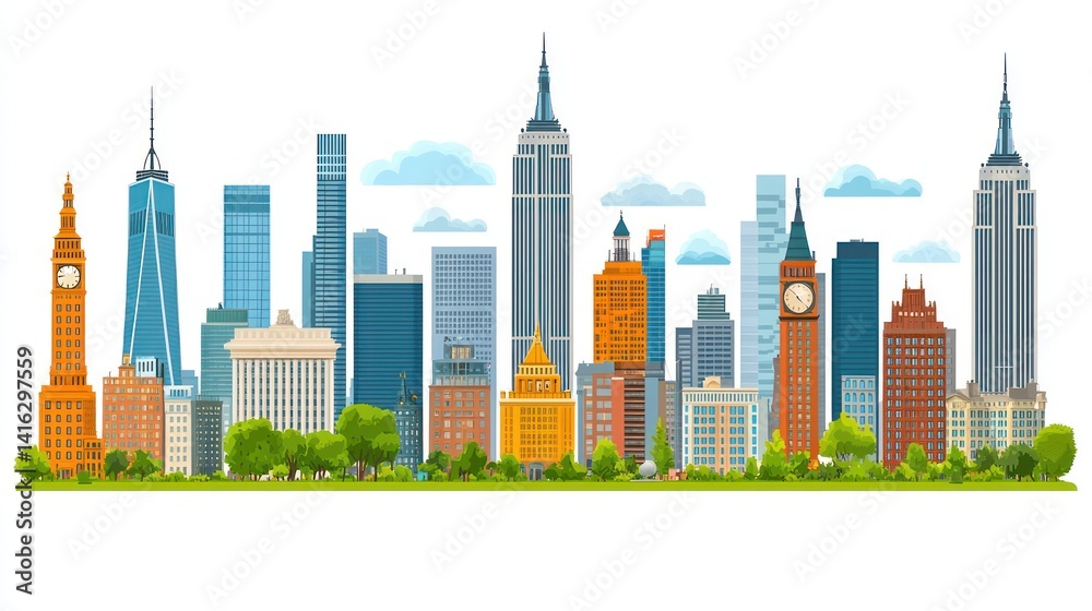 Fototapeta premium City Skyline View