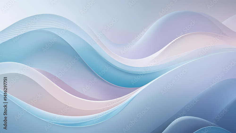 Obraz premium abstract blue dan pastel wave background
