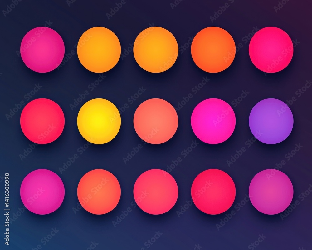 Vibrant Circles Array Vibrant Circles Array