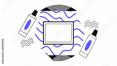 great creative grunge box   paint texture brushstrokes with spray splashes highlighters underline vector stencil lines diverse brush strokes set hand drawn paint lines vector graphic set