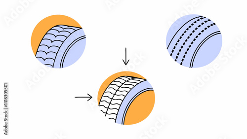 tire tread marks after skidding launch drift powerslide in motorsport rally off road motocross tread mark with skidding sanding dirty mark on asphalt wheel texture with splash effect vector