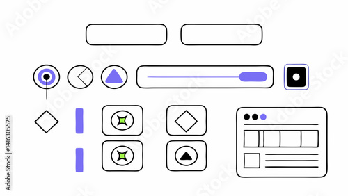 universal cyberpunk futuristic user interface   sci fi elements hud frame callouts loading bar buttons charts menu info panels icons arrows for ui gui vr design graphic box hud vector set