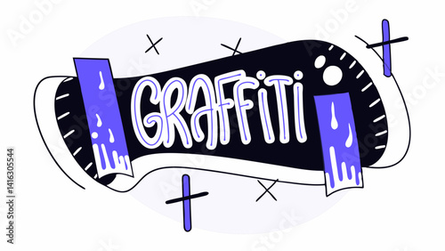 urban culture art graffiti tags lettering gothic calligraphy isolated street art graphic box with spray effect spatter and dripping paint 3d graffiti hiphop urban style for streetwear vector