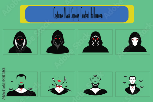 Black flat vector silhouette pictogram set of business people icons illustration