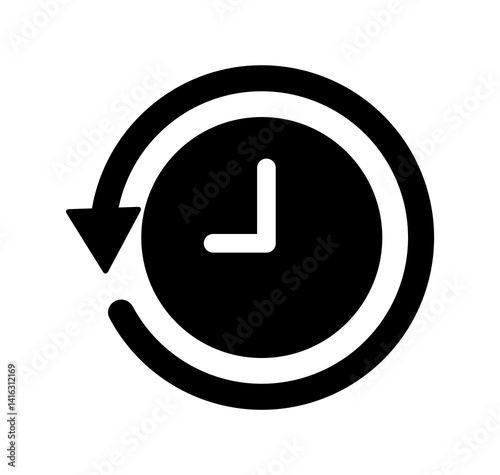 Vector illustration of history icon on a white background