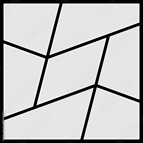 Vector illustration of 7 frames photo collage