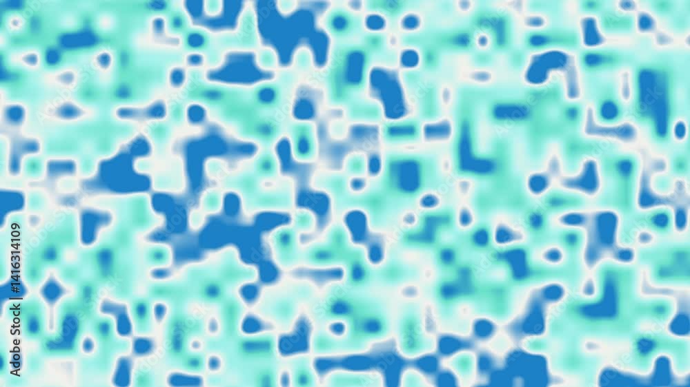 Soft pixelated ice pattern with blue and cyan colors featuring smooth glowing shapes perfect for Christmas New Year parties winter events digital art and modern graphic backgrounds