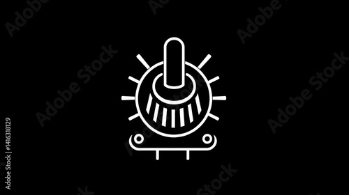 potentiometer electronic component line icon vector. potentiometer electronic component sign. isolated symbol illustration